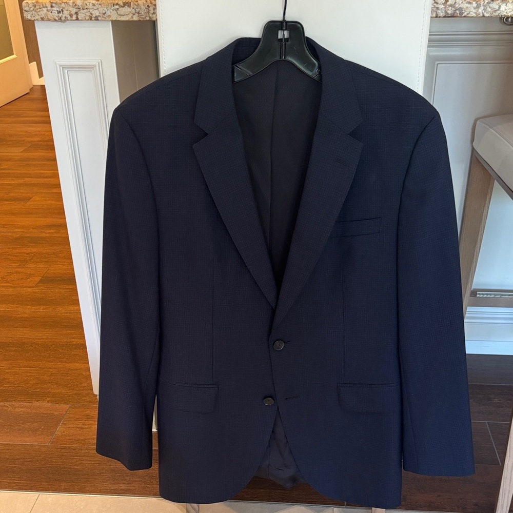 Boss of Hugo Boss Navy Suit - Tailored Two-Button Jacket and Flat Front Pants